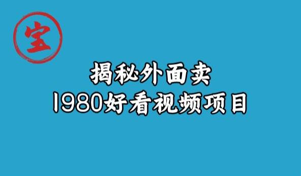 宝哥揭秘外面卖1980好看视频项目,投入时间少,操作难度低-虚拟资源库