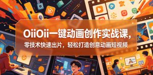 OiiOii一键动画创作实战课，零技术快速出片，轻松打造创意动画短视频-虚拟资源库