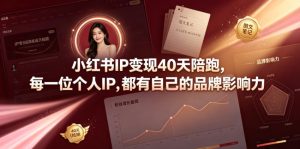 小红书IP变现40天陪跑，每一位个人IP，都有自己的品牌影响力-虚拟资源库