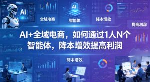 AI+全域电商,如何通过1人N个智能体,降本增效提高利润-虚拟资源库