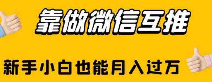靠做微信互推,新手小白也能月入过万【揭秘】-虚拟资源库