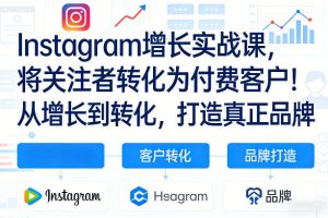 Instagram增长实战课,将关注者转化为付费客户!从增长到转化,打造真正品牌(双语字幕)-虚拟资源库