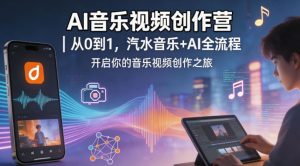 AI音乐视频创作营｜从0到1，汽水音乐+AI全流程，开启你的音乐视频创作之旅-虚拟资源库