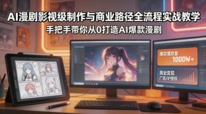 AI漫剧影视级制作与商业路径全流程实战教学,手带你从0打造AI爆款漫剧-虚拟资源库
