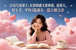 公众号流量主女孩情感文案赛道,流量大,好上手,平均3篇就有一篇万爆文章-虚拟资源库