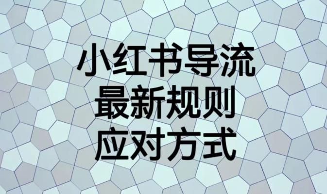 小红书导流最新规则应对方式【揭秘】-虚拟资源库