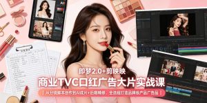 即梦2.0+剪映商业TVC口红广告大片实战课|从分镜脚本创作到AI成片+后期精修,全流程打造品牌级产品广告-虚拟资源库