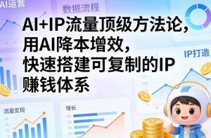 AI+IP流量顶级方法论,用AI降本增效,快速搭建可复制的IP賺钱体系-虚拟资源库