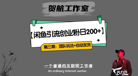 第三期:暴力引流,无脑搬运,闲鱼创业粉引流一天200+,更新全自动发货的团队闭环模式【揭秘】-虚拟资源库