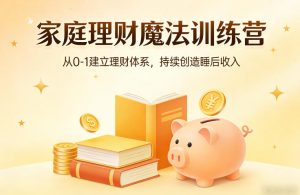 家庭理财魔法训练营,从0-1建立理财体系,持续创造睡后收入-虚拟资源库