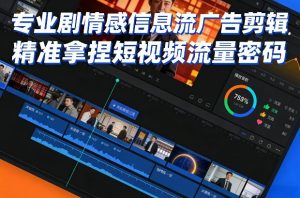 专业剧情感信息流广告剪辑,精准拿捏短视频流量密码-虚拟资源库