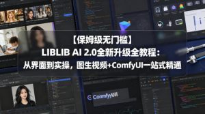 【保姆级无门槛】LIBLIB AI 2.0全新升级全教程：从界面到实操，图生视频+ComfyUI一站式精通-虚拟资源库