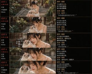 美女和猫故事提示词,人物一致性提示词+故事板-虚拟资源库