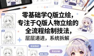 零基础学Q版立绘,专注于Q版人物立绘的全流程绘制技法,层层递进,系统拆解-虚拟资源库