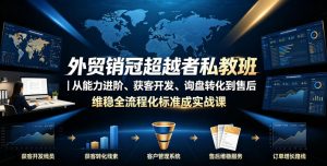 外贸销冠超越者私教班｜从能力进阶、获客开发、询盘转化到售后维稳全流程标准化成交实战课-虚拟资源库