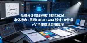 品牌设计高阶班第15期2026,字体标志+图形LOGO+AIGC设计+IP形象+VI全案落地系统教程-虚拟资源库