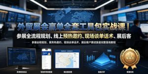 外贸展会赢单全套工具包实战课|参展全流程规划、线上预热邀约、现场谈单话术、展后客户跟进复盘完整落地教程-虚拟资源库