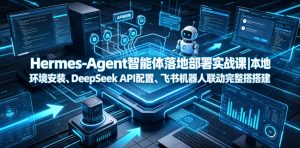 Hermes-Agent智能体落地部署实战课|本地环境安装、DeepSeek API配置、飞书机器人联动完整搭建教程-虚拟资源库