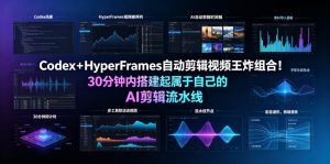 Codex+HyperFrames自动剪辑视频王炸组合!30分钟内搭建起属于自己的AI剪辑流水线(完整版实操教程手册)-虚拟资源库