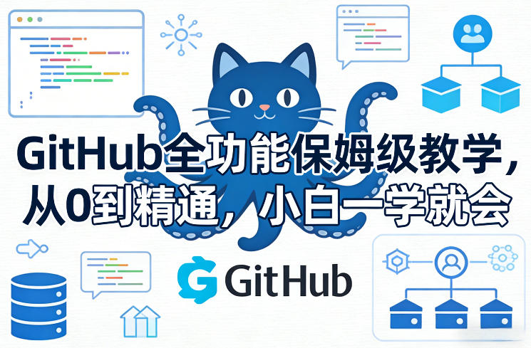 GitHub全功能保姆级教学，从0到精通，小白一学就会-虚拟资源库