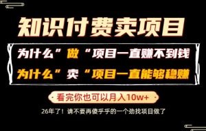 普通人为什么能够靠卖项目轻松月入10W+，而做项目却容易成炮灰，卖项目为什么能够稳賺不赔？【揭秘】-虚拟资源库
