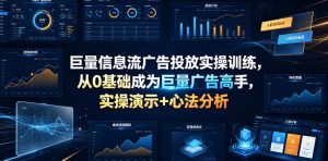 巨量信息流广告投放实操训练，从0基础成为巨量广告高手，实操演示+心法分析-虚拟资源库