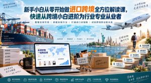 新手小白从零开始做进口跨境全方位解读课,快速从跨境小白进阶为行业专业从业者-虚拟资源库