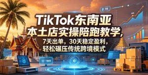 TikTok东南亚本土店实操陪跑教学,7天出单,30天稳定盈利,轻松碾压传统跨境模式(更新0819)-虚拟资源库