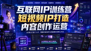 互联网IP训练营,短视频IP打造,内容创作运营-虚拟资源库