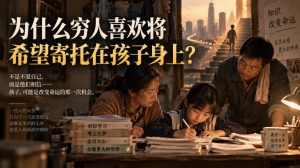 某社群精品文章:为什么穷人喜欢将希望寄托在孩子身上?-虚拟资源库