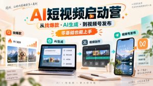 AI短视频启动营,从找爆款·AI生成·到视频号发布,零基础也能上手-虚拟资源库