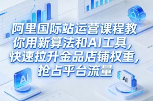 阿里国际站运营课程,教你用新算法和AI工具,快速拉升金品店铺权重,抢占平台流量(更新2026年08月)-虚拟资源库