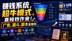 賺钱系统,超牛模式,直接抄作业!广告、漏斗、脚本全给你【原创双语字幕】-虚拟资源库