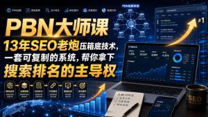 PBN大师课13年SEO老炮压箱底技术,一套可复制的系统,帮你拿下搜索排名的主导权【原创双语字幕】-虚拟资源库