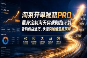 淘系开单秘籍PRO,量身定制淘天实战陪跑计划,告别做店迷茫、快速突破运营瓶颈期(更新260823)-虚拟资源库