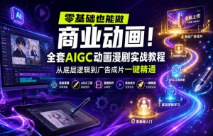 零基础也能做商业动画!全套AIGC动画漫剧实战教程,从底层逻辑到广告成片一键精通(更新0905)-虚拟资源库