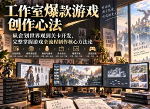 工作室爆款游戏创作心法|从企划世界观到关卡开发,完整掌握游戏全流程制作核心方法论-虚拟资源库