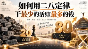 付费文章:如何用二八定律干最少的活賺最多的钱-虚拟资源库