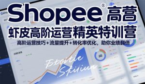 Shopee虾皮高阶运营精英特训营,高阶运营技巧+流量提升+转化率优化,助你业绩翻倍(更新26年9月)-虚拟资源库