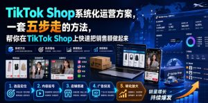 TikTok Shop系统化运营方案,一套五步走的方法,帮你在TikTok Shop上快速把销售额做起来【原创双语字幕】-虚拟资源库