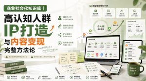 商业社会化知识库｜高认知人群IP打造与内容变现完整方法论【文档】-虚拟资源库