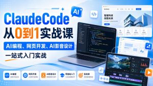 ClaudeCode从0到1实战课，AI编程、网页开发、AI影音设计一站式入门实战-虚拟资源库