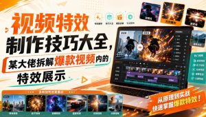 视频特效制作技巧大全,某大佬拆解爆款视频内的特效展示-虚拟资源库