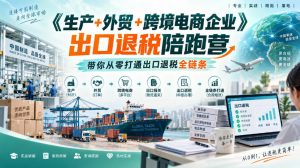 《生产+外贸+跨境电商企业》出口退税陪跑营,带你从零打通出口退税全链条-虚拟资源库