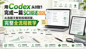 用Codex从0到1完成一篇SCI综述2026,从选题文献到投稿回复,完整全流程教学-虚拟资源库