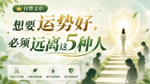 付费文章：想要运势好，必须远离这5种人-虚拟资源库