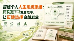 付费文章:搭建个人人生系统思维:减少问题发生概率,让正确选择自然发生-虚拟资源库