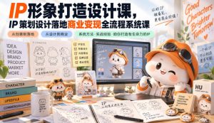 IP形象打造设计课,IP策划设计落地商业变现全流程系统课-虚拟资源库