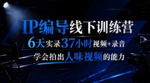 后浪·IP编导线下训练营,6天实录37小时视频+录音,学会拍出人味视频的能力-虚拟资源库