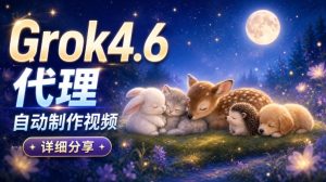 Grok 4.6代理自动制作视频!从提示词到成片全流程详细分享|AI Agent实操分享-虚拟资源库